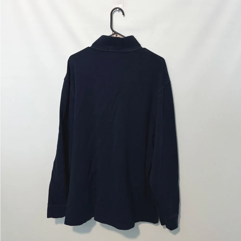 Polo Ralph Lauren 1/4 Zip Sweater Mens XXL Navy Polo Bear Estate Rib Pullover